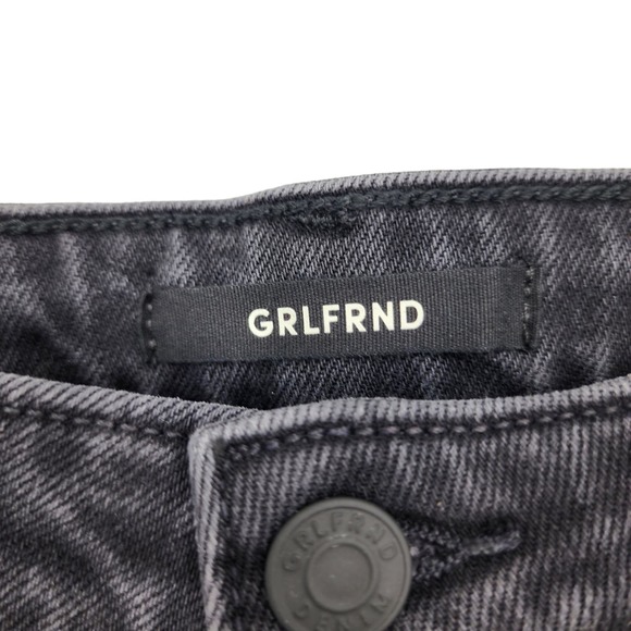 GRLFRND Button Fly Raw Hem Straight Leg Helena Jeans in All I Need Sz 25 - Picture 4 of 7